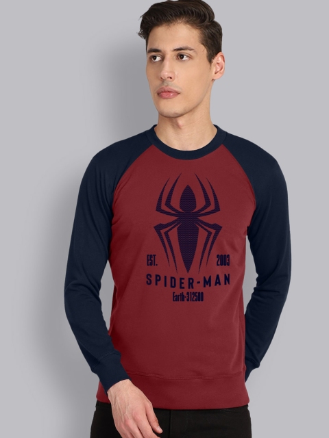 

Free Authority Men Red & Navy Blue Spiderman Printed Sweatshirt