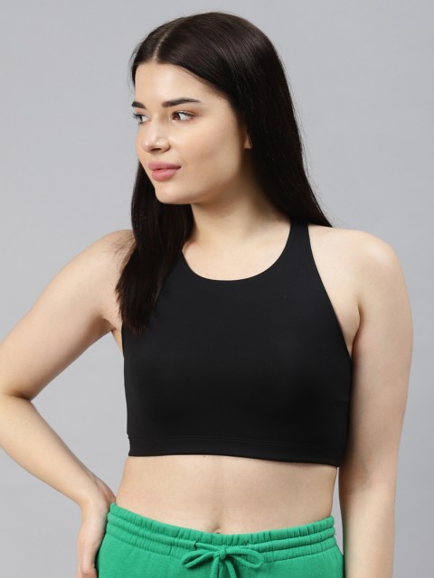 

Marks & Spencer Women Black Crop Cotton Lounge Tank T-shirt