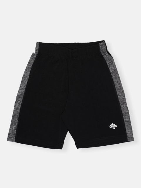 

CHIMPRALA Boys Black Cotton Regular Shorts