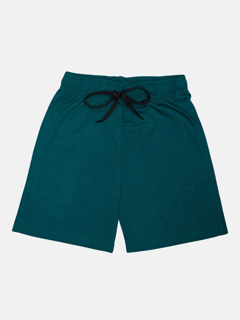 

CHIMPRALA Boys Pure Cotton Green Regular Shorts