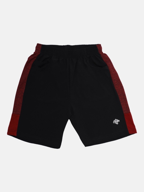 

CHIMPRALA Boys Black Pure Cotton Regular Shorts