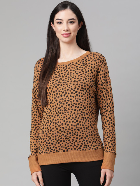 

Marks & Spencer Women Brown Printed Sweatshirt