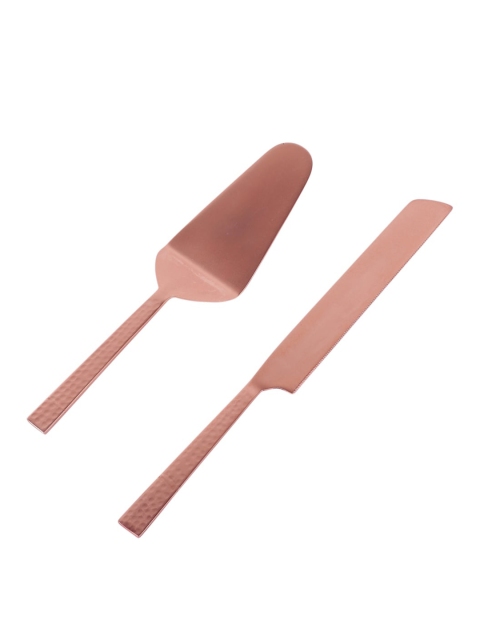 

NikkisPride Set Of 2 Rose Gold-Toned Cake Knife & Cake Server