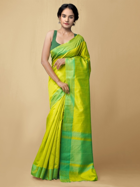 

Unnati Silks Green Woven Design Silk Cotton Mysore Silk Saree