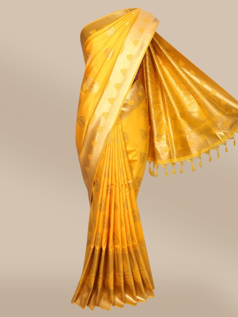 

The Chennai Silks Yellow Woven Design Zari Art Silk Banarasi Saree