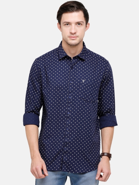 

Classic Polo Men Navy Blue Slim Fit Opaque Printed Casual Shirt