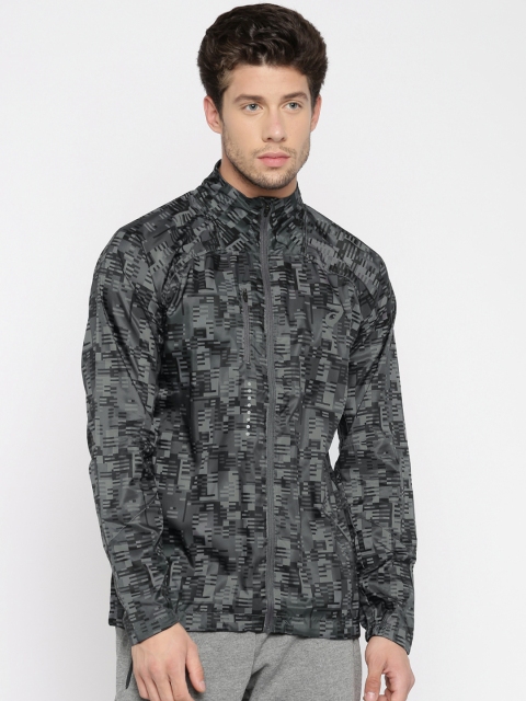 

ASICS Charcoal Grey Printed Running Lightweight Jacket