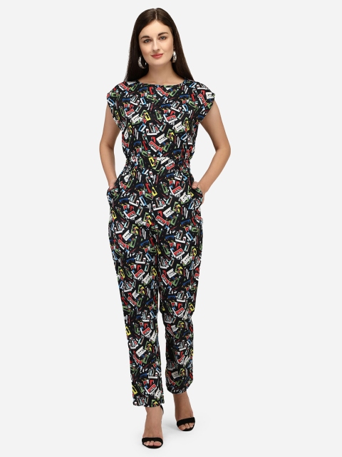 

Yuvraah Black & Red Printed Jumpsuit