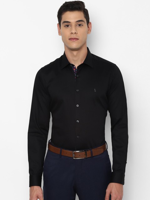 

SIMON CARTER LONDON Men Black Slim Fit Pure Cotton Opaque Casual Shirt