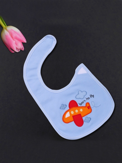 

POKORY Infant Kids Blue Printed Bib