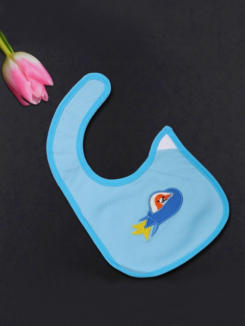 

POKORY Kids Blue & Yellow Printed Bibs