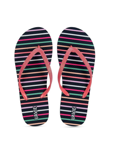 

Lavie Women Navy Blue & Pink Striped Slip-On