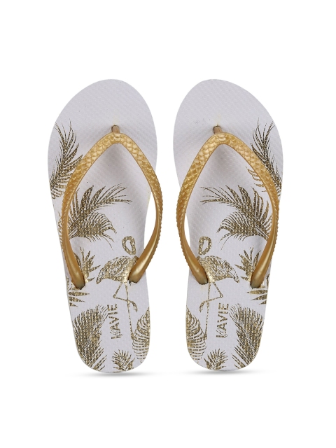 

Lavie Women White & Green Printed Room Slippers