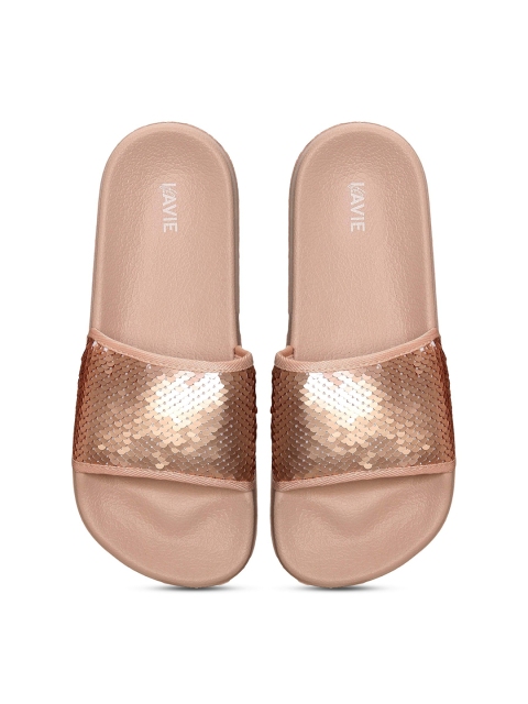 

Lavie Women Rose Gold Embellished Sliders