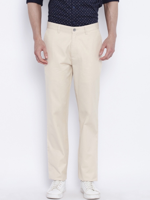 

Parx Men Beige Slim Fit Chinos Trousers