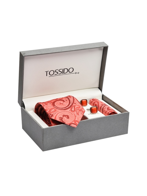 

Tossido Men Orange Printed Accessory Gift Set