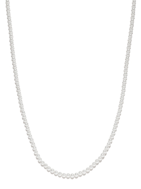 

FOREVER 21 Off-White Beaded Rope Necklace