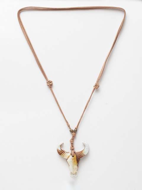 

JEWEL JUNCTION Men Brown & White Gold-Plated Necklace