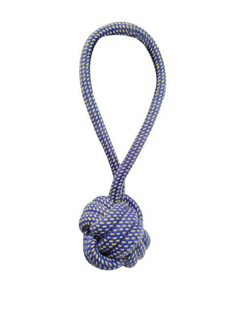 

PETS EMPIRE Blue & Yellow Cotton Textured Rope Dog Toy