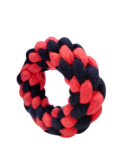 

PETS EMPIRE Blue & Red Knotted Cotton Ring Dog Toy