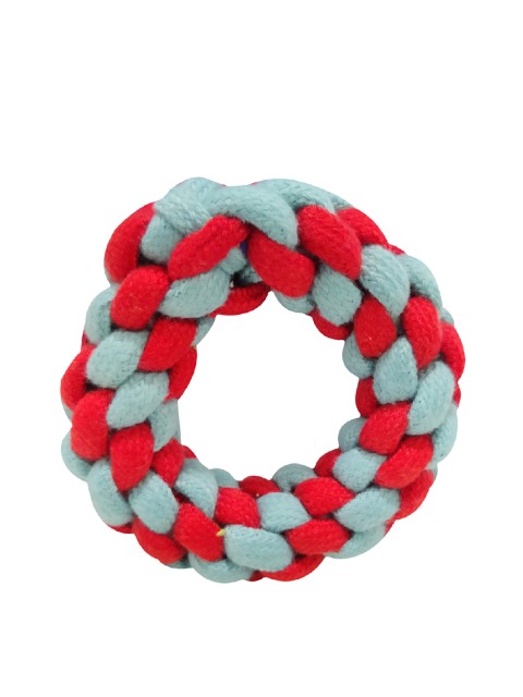 

PETS EMPIRE Blue & Red Knotted Ring Dog Toy