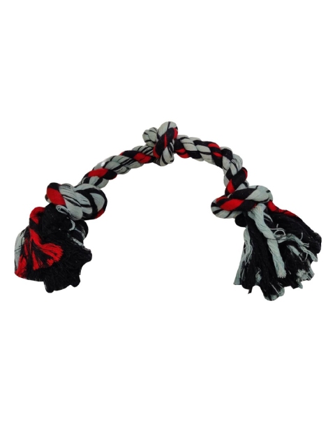 

PETS EMPIRE Black & Red Textured Rope Bone Dog Toy