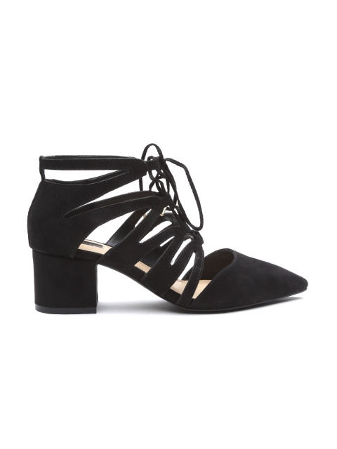 

FOREVER 21 Women Black Solid Gladiators