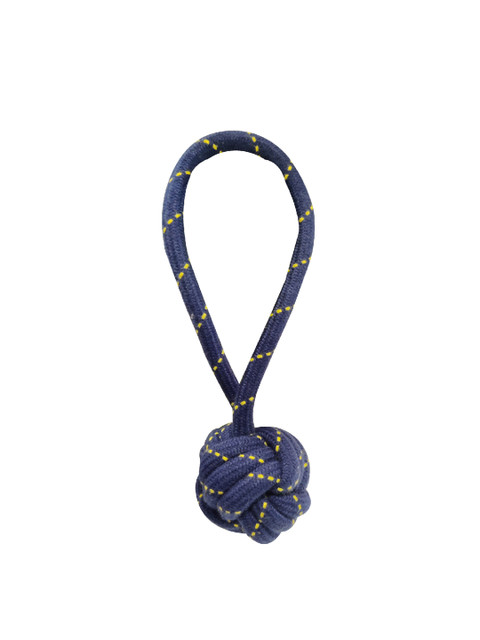 

PETS EMPIRE Blue & Yellow Toy Ball With Tug Pet Toy