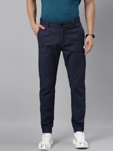 

Breakbounce Men Blue Slim Fit Joggers Trousers
