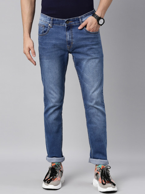 

Breakbounce Men Blue Slim Fit Light Fade Stretchable Jeans