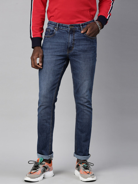 

Breakbounce Men Blue Slim Fit Light Fade Stretchable Jeans