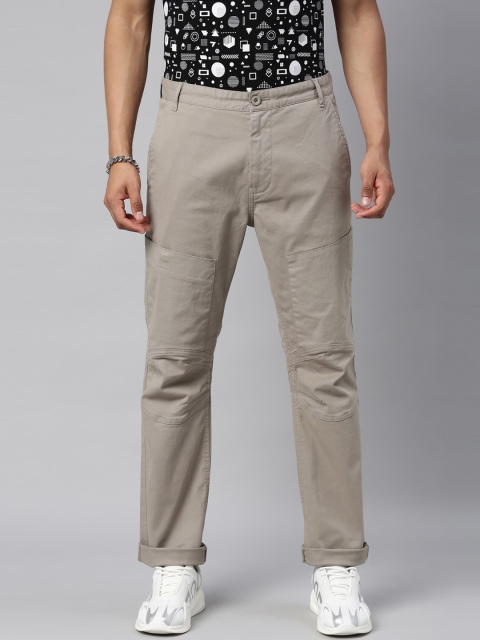 

Breakbounce Men Grey Slim Fit Chinos Trousers