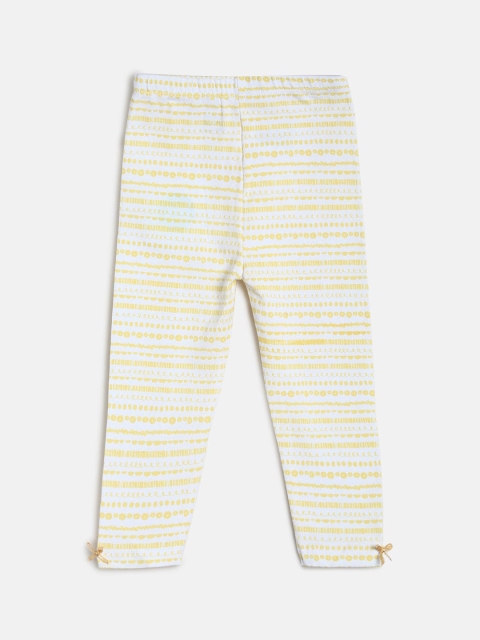 

MINI KLUB Girls Yellow Striped Regular Shorts