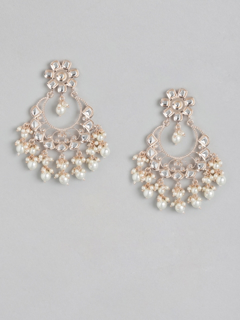 

Melani Borsa Rose Gold & White Circular Drop Earrings