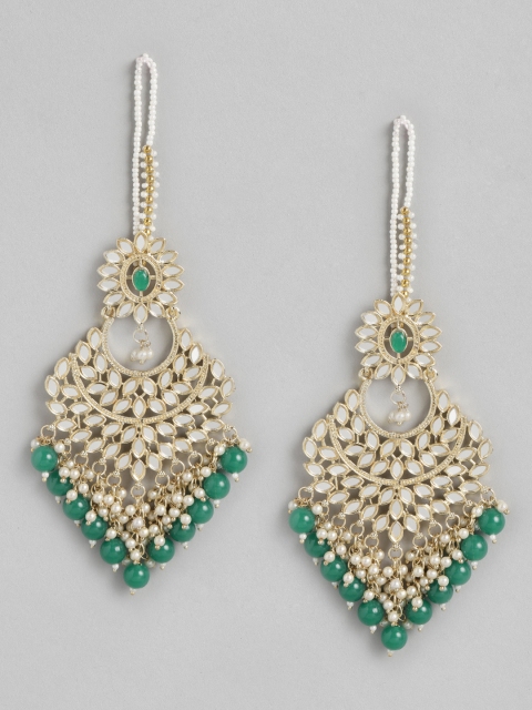 

Melani Borsa Gold-Plated Green Classic Drop Earrings