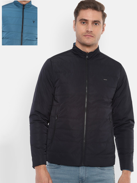 

Van Heusen Sport Men Blue Reversible Open Front Jacket