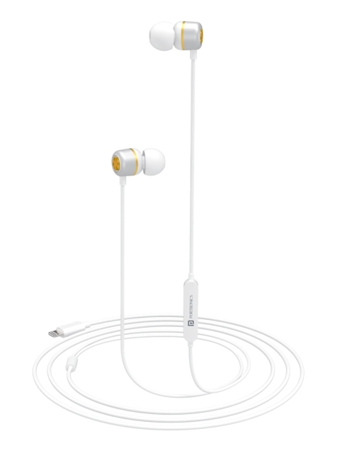 

Portronics Unisex White & Gold Conch 30 in-Ear Wired Earphone