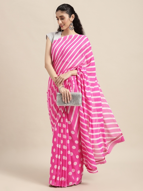 

KALINI Pink Printed Saree