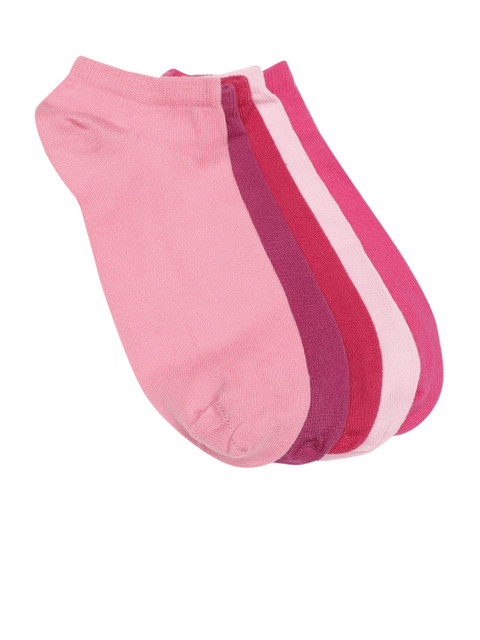 

Marks & Spencer Women Pink Solid Set of 5 Socks