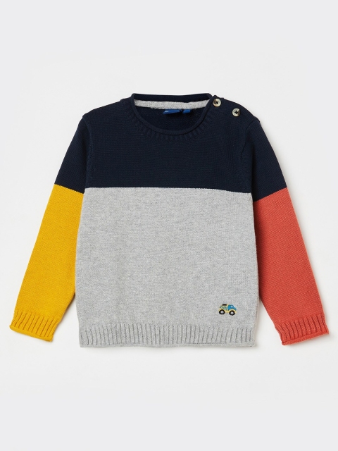 

Juniors Boys Multicolor Colourblocked Pullover Sweaters, Multi