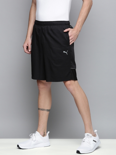 

Puma Men Black Brand Logo Printed Sports Shorts