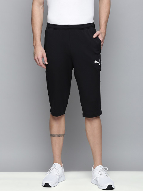 

Puma Men Black Solid Three Quarter Regular Trackpant
