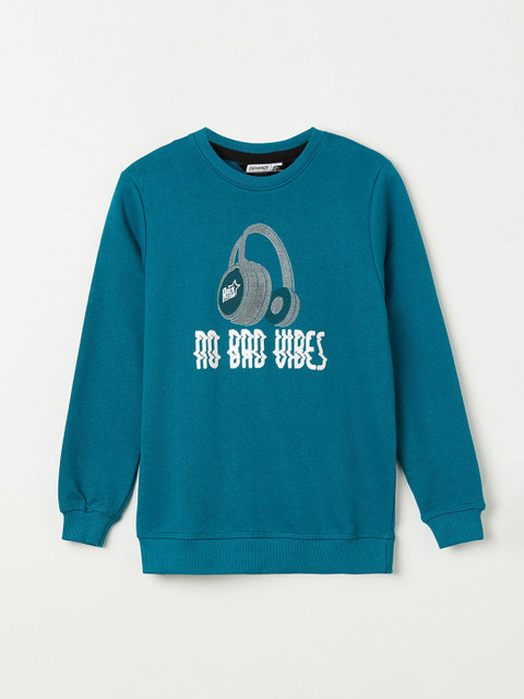 

Denimize by Fame Forever Boys Teal Printed Sweatshirt