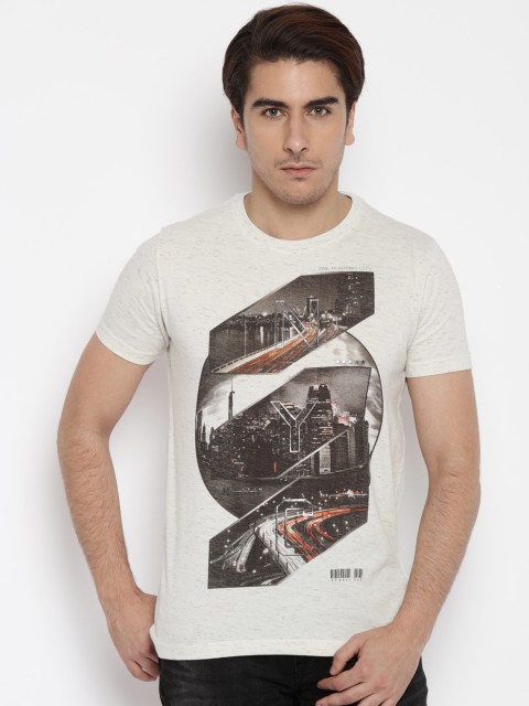 

Status Quo Men Off-White Printed T-shirt