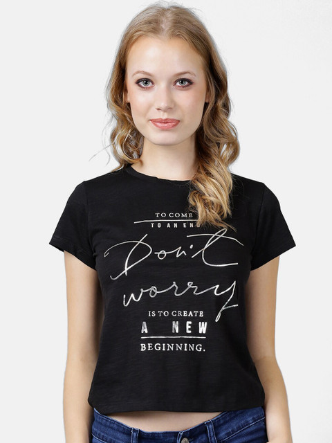 

V2 Value & Variety Black Regular Crop Top