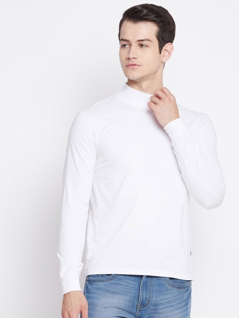 

Octave Men White High Neck T-shirt