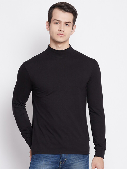 

Octave Men Black High Neck T-shirt