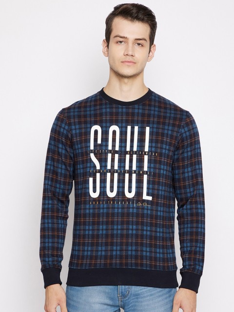 

Octave Men Navy Blue Typography Printed Pockets T-shirt