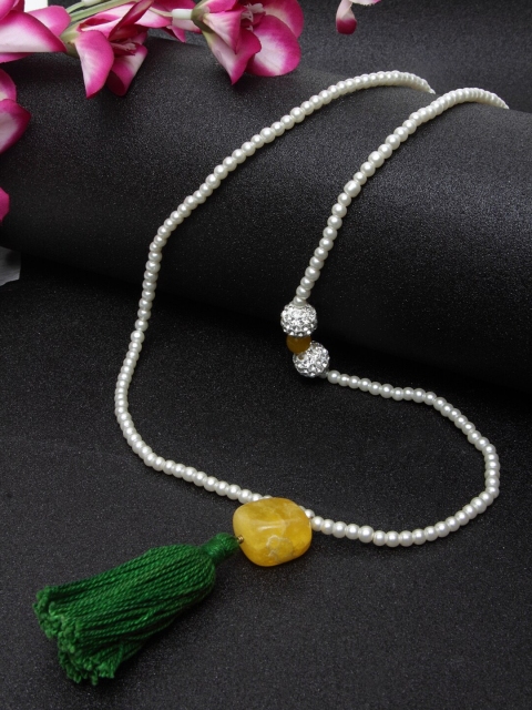 

DUGRISTYLE Gold-Toned & White Copper Gold-Plated Necklace