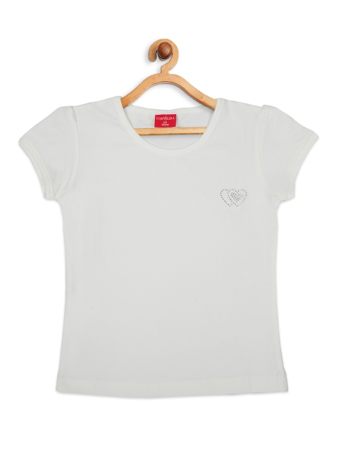 

Tiny Girl Cream-Coloured Regular Top